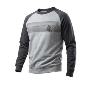 Pearl Izumi Mens Graphic Cycling Sweatshirt Raglan Long Sleeve Gray Size M